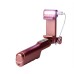 Wireless Pocket Bluetooth Remote Shutter Selfie Stick LED Fill Light with Mirror for Apple Android Smartphones - Rose Gold